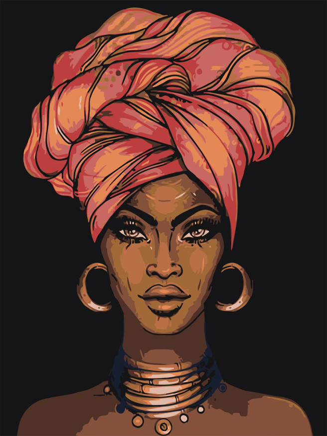 Картина по номерам &amp;quot;Девушка с серёжками&amp;quot;