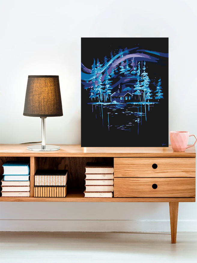 Картина по номерам &amp;quot;Дом в лесу&amp;quot;