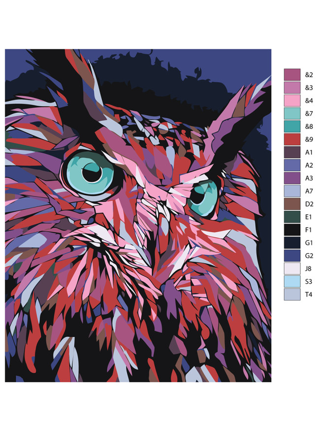 Raqamlar bo&amp;#039;yicha rasm &amp;quot;Boyqush&amp;quot;