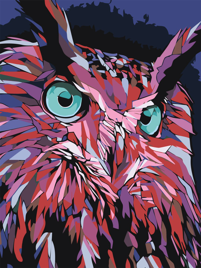 Raqamlar bo&amp;#039;yicha rasm &amp;quot;Boyqush&amp;quot;