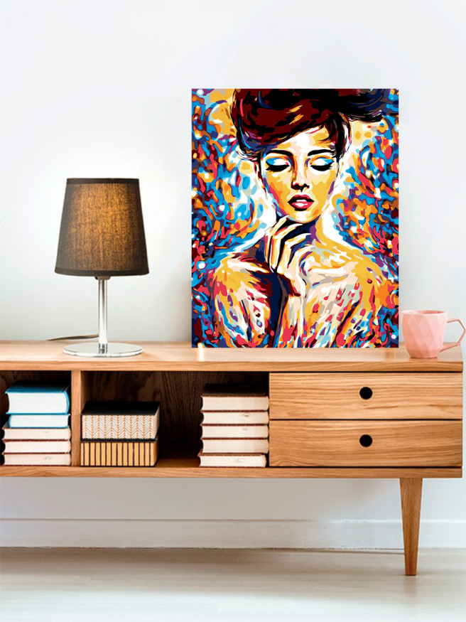 Картина по номерам &amp;quot;Красивая девушка&amp;quot;