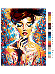 Картина по номерам &amp;quot;Красивая девушка&amp;quot;