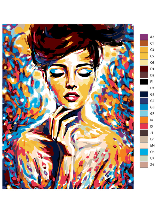 Картина по номерам &amp;quot;Красивая девушка&amp;quot;