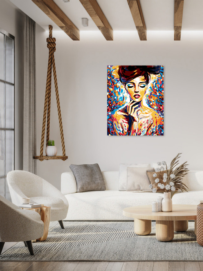 Картина по номерам &amp;quot;Красивая девушка&amp;quot;