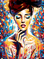Картина по номерам &amp;quot;Красивая девушка&amp;quot;