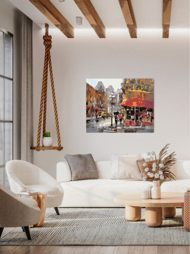 Картина по номерам &amp;quot;Город под дождём&amp;quot;