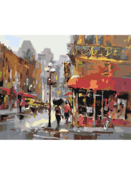 Картина по номерам &amp;quot;Город под дождём&amp;quot;