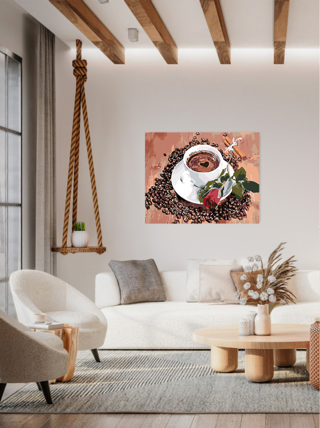 Картина по номерам &amp;quot;Чашка кофе&amp;quot;