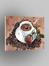 Картина по номерам &amp;quot;Чашка кофе&amp;quot;