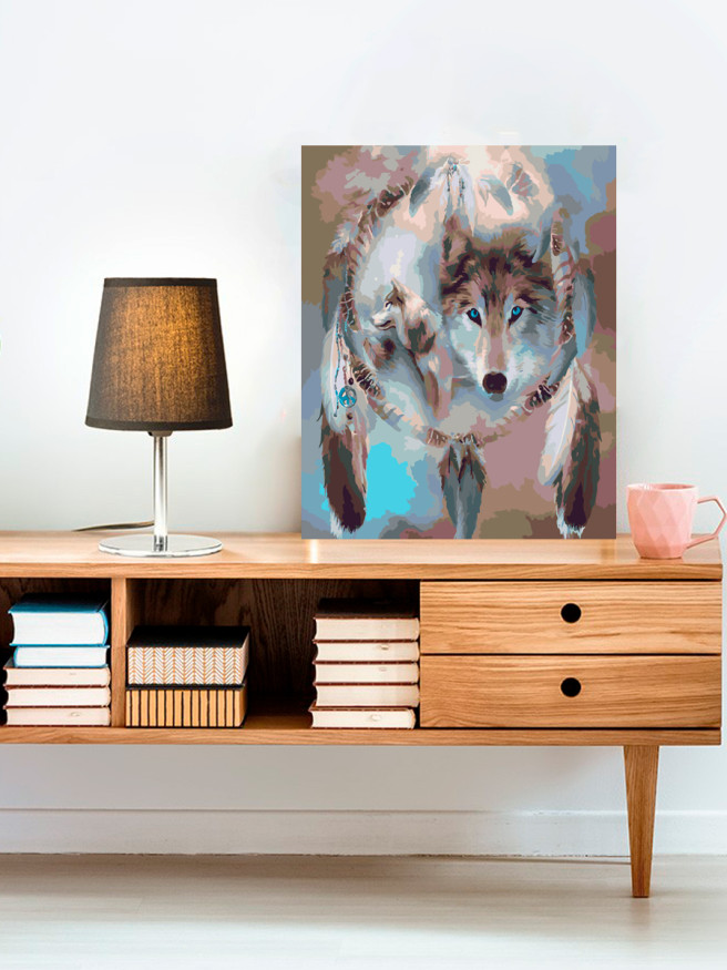 Картина по номерам &amp;quot;Волк вожак&amp;quot;