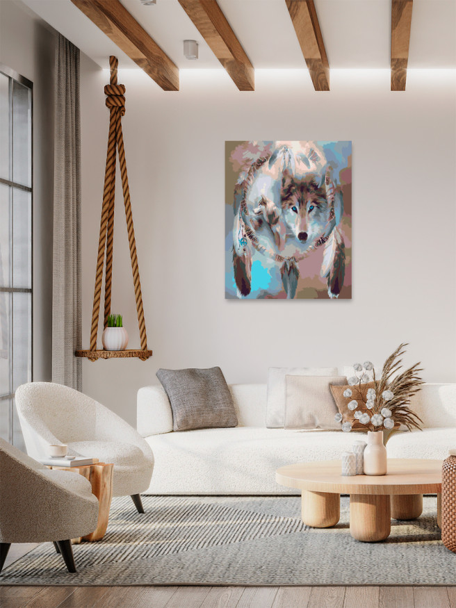 Картина по номерам &amp;quot;Волк вожак&amp;quot;