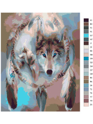 Картина по номерам &amp;quot;Волк вожак&amp;quot;