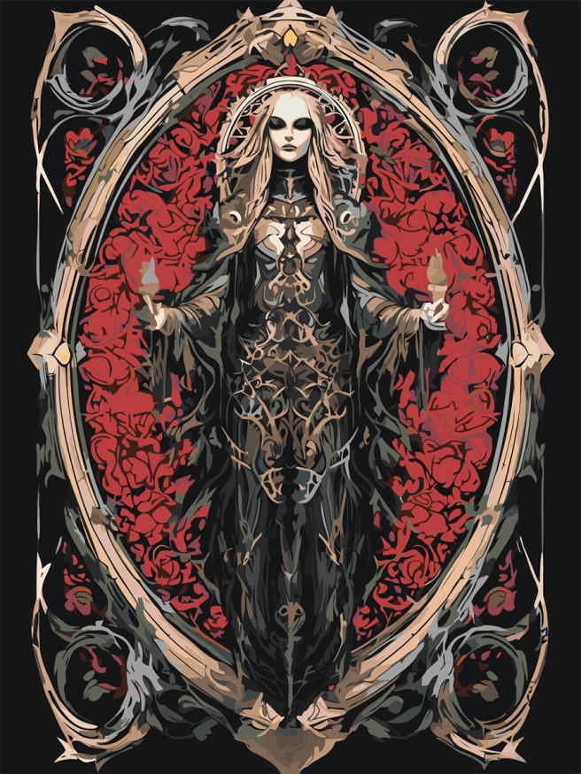 Картина по номерам &amp;quot;Женщина в цветах&amp;quot;