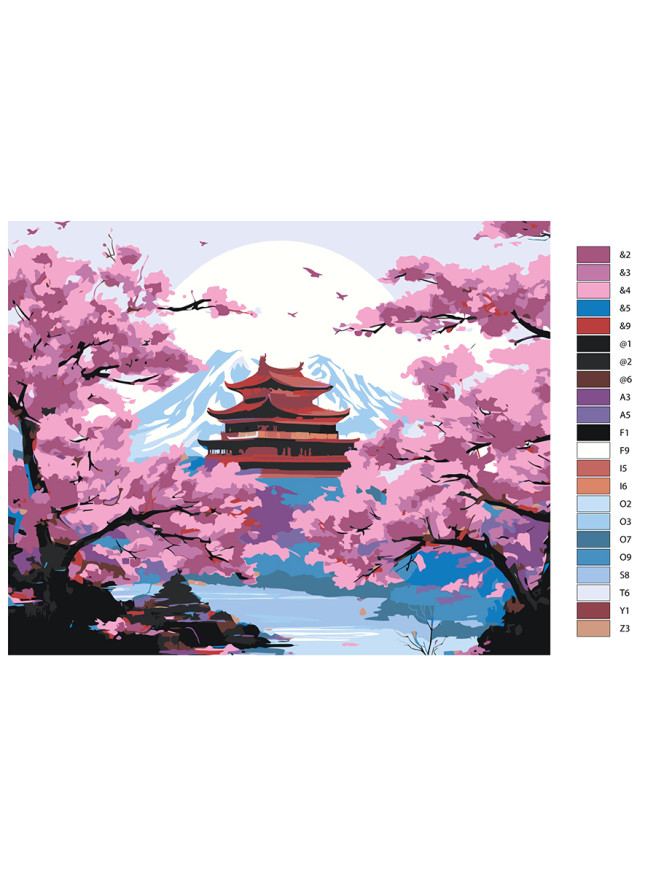 Raqamlar bo&amp;#039;yicha rasm &amp;quot;Go&amp;#039;zal Yaponiya&amp;quot;