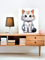 Raqamlar bo&#039;yicha rasm &quot;Ko&#039;k ko&#039;zli mushuk&quot;