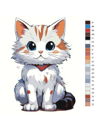 Raqamlar bo&#039;yicha rasm &quot;Ko&#039;k ko&#039;zli mushuk&quot;