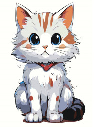 Raqamlar bo&#039;yicha rasm &quot;Ko&#039;k ko&#039;zli mushuk&quot;