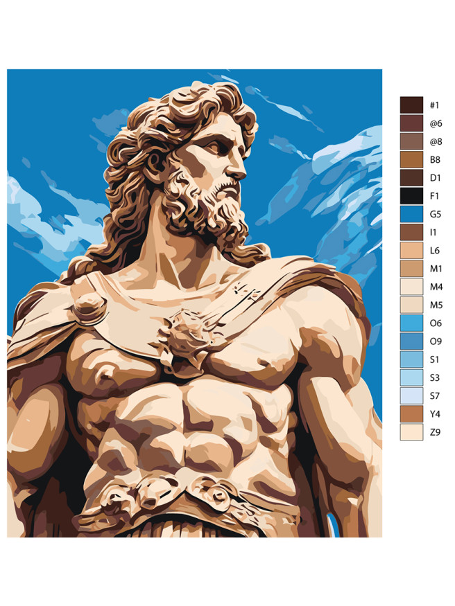 Картина по номерам &amp;quot;Древнегреческий мужчина&amp;quot;