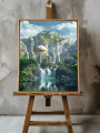 Постер на холсте &amp;quot;Дворец у водопада&amp;quot;