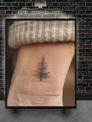 Holstga bosilgan poster &quot;Yolg‘iz archa tatuirovkasi&quot;