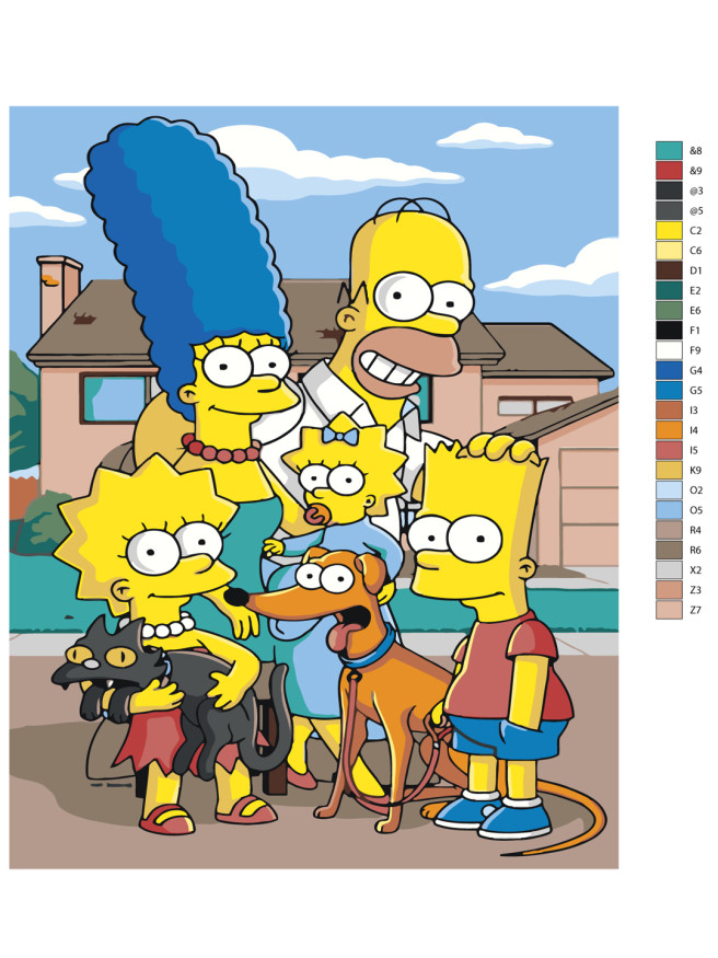 Raqamlar bo‘yicha rasm &amp;quot;Simpsonlar&amp;quot;