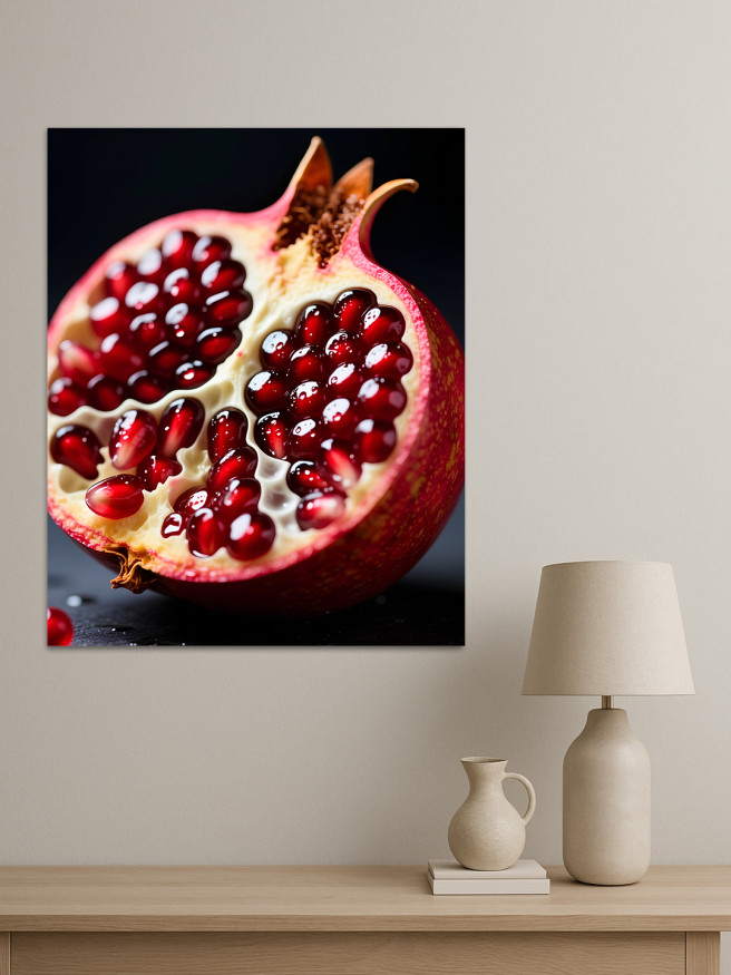 Постер на холсте &amp;quot;Спелый гранат в разрезе&amp;quot;