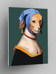 Raqamlar bo'yicha rasm "Mushuk rohiba"