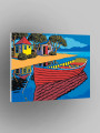 Картина по номерам &amp;quot;Лодка и два домика&amp;quot;