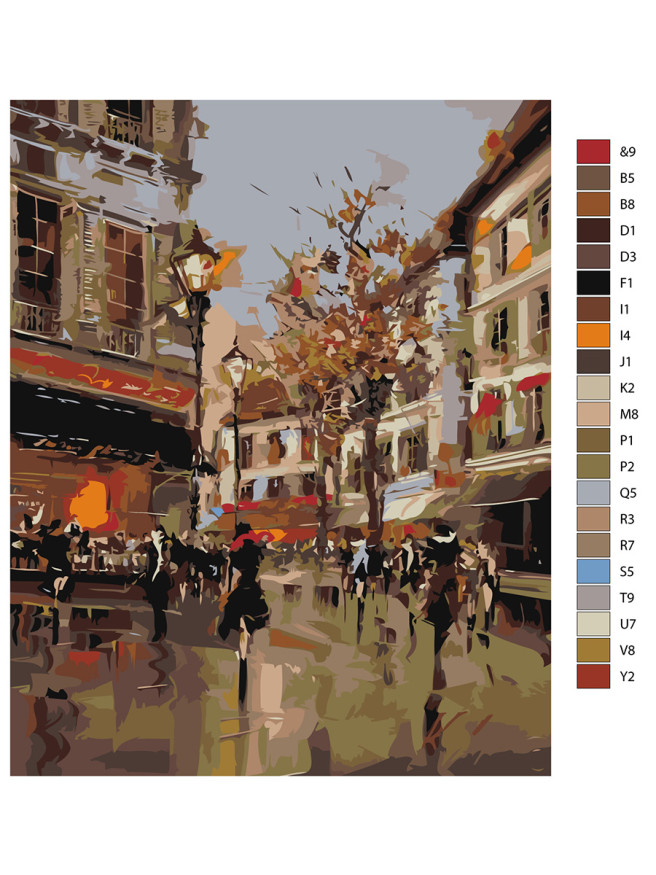 Картина по номерам &amp;quot;Осень в городе&amp;quot;