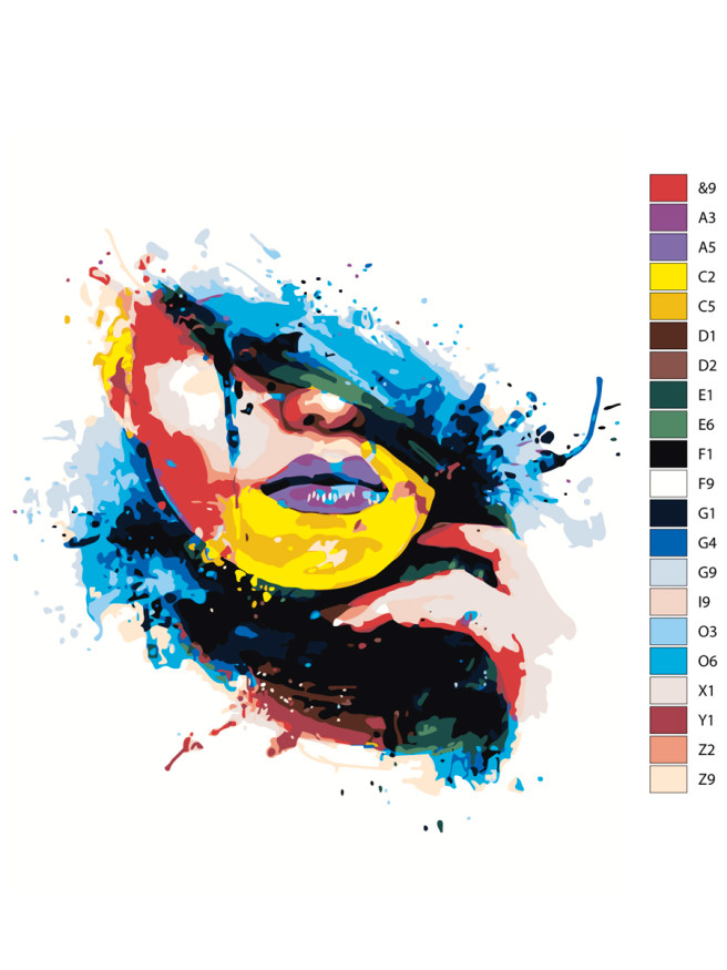 Raqamlar bo&amp;#039;yicha rasm &amp;quot;Bo&amp;#039;yoqlardan qiz&amp;quot;