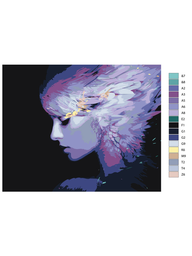 Картина по номерам &amp;quot;Милая девушка&amp;quot;