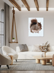 Raqamlar bo'yicha rasm "Yong'oq bilan sincap"