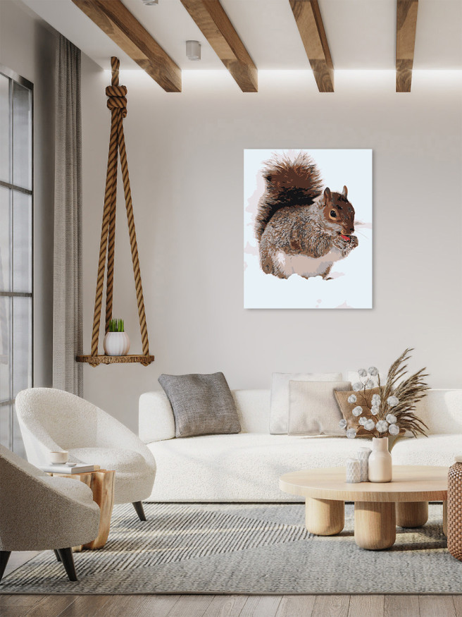 Raqamlar bo&amp;#039;yicha rasm &amp;quot;Yong&amp;#039;oq bilan sincap&amp;quot;