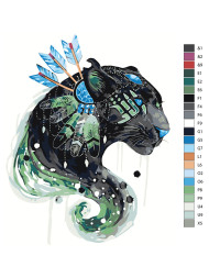 Raqamlar bo&#039;yicha rasm &quot;Pantera&quot;