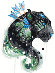 Raqamlar bo&#039;yicha rasm &quot;Pantera&quot;