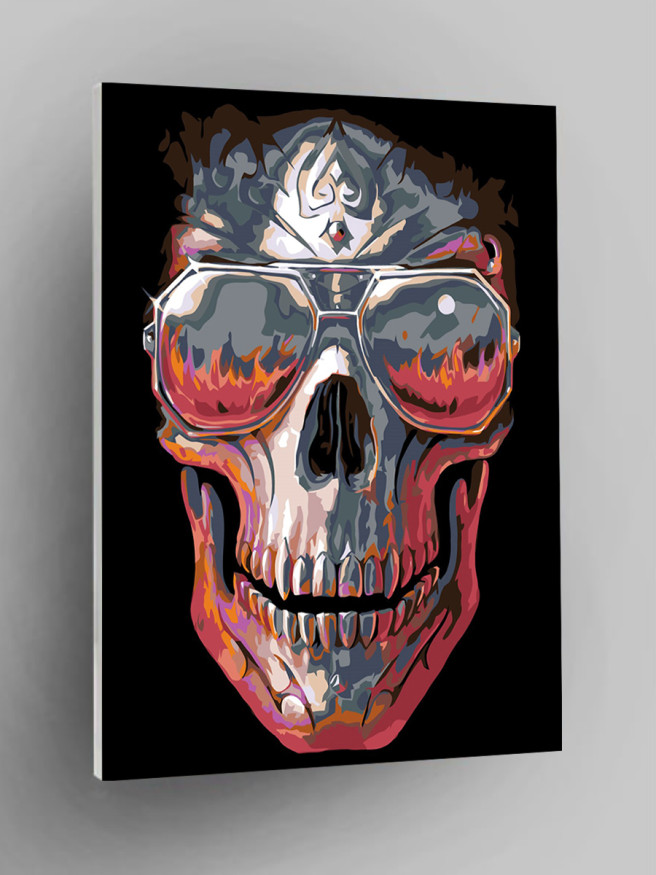 Raqamlar bo&amp;#039;yicha rasm &amp;quot;Ko&amp;#039;zoynakli bosh suyagi&amp;quot;