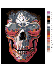 Raqamlar bo&#039;yicha rasm &quot;Ko&#039;zoynakli bosh suyagi&quot;