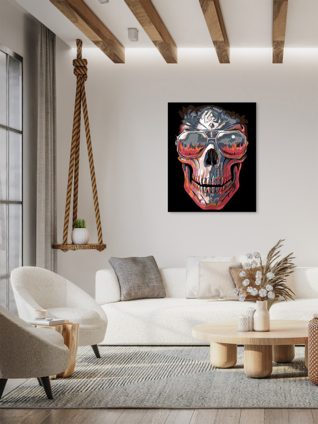 Raqamlar bo&amp;#039;yicha rasm &amp;quot;Ko&amp;#039;zoynakli bosh suyagi&amp;quot;