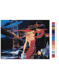 Картина по номерам &amp;quot;Пара у моста&amp;quot;