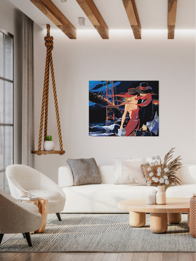 Картина по номерам &amp;quot;Пара у моста&amp;quot;