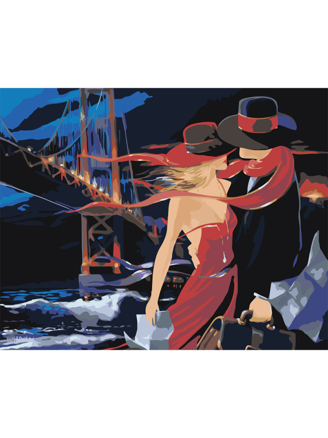 Картина по номерам &amp;quot;Пара у моста&amp;quot;