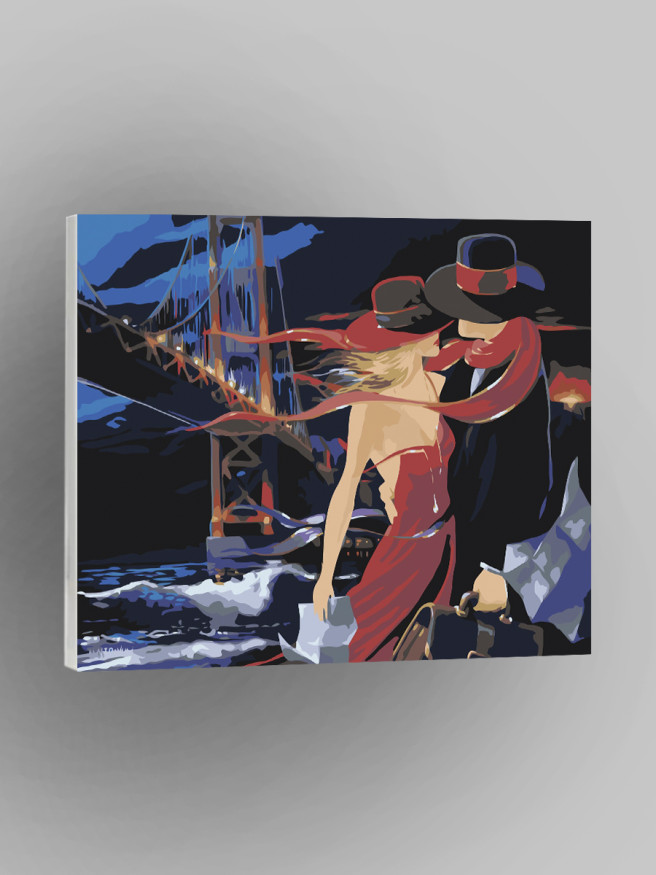 Картина по номерам &amp;quot;Пара у моста&amp;quot;