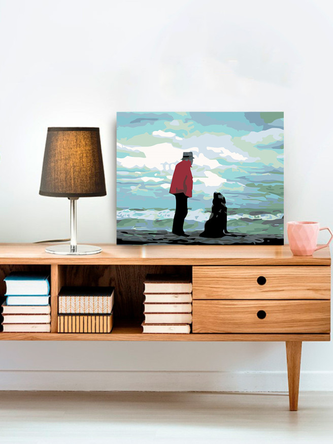 Raqamlar bo&amp;#039;yicha rasm &amp;quot;It bilan odam&amp;quot;