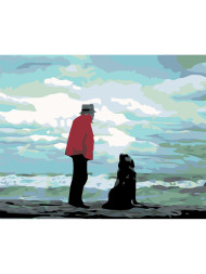 Raqamlar bo&#039;yicha rasm &quot;It bilan odam&quot;