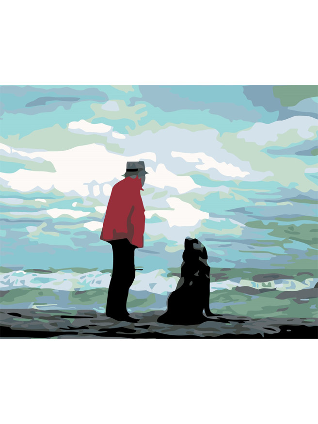 Raqamlar bo&amp;#039;yicha rasm &amp;quot;It bilan odam&amp;quot;