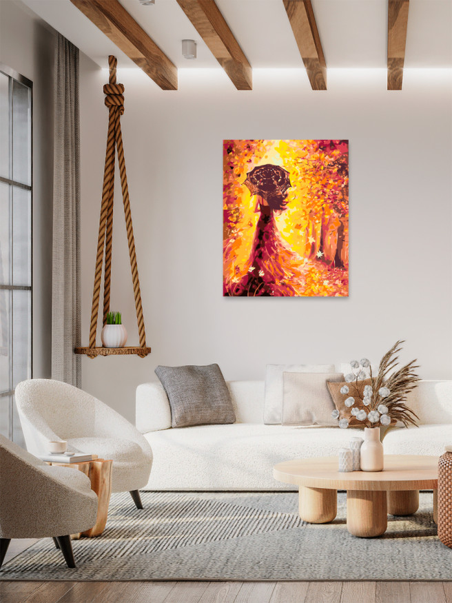 Картина по номерам &amp;quot;Девушка и осень&amp;quot;