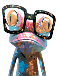 Raqalar bo&#039;yicha rasm &quot;Ko&#039;zoynakdagi qurbaqa&quot;