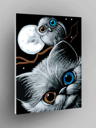 Raqamlar bo&#039;yicha rasm &quot;Ukki bilan mushuk&quot;