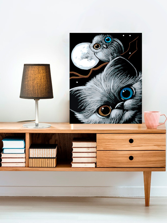 Raqamlar bo&amp;#039;yicha rasm &amp;quot;Ukki bilan mushuk&amp;quot;