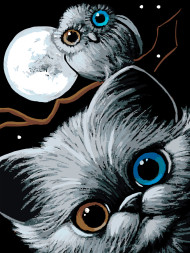 Raqamlar bo&#039;yicha rasm &quot;Ukki bilan mushuk&quot;